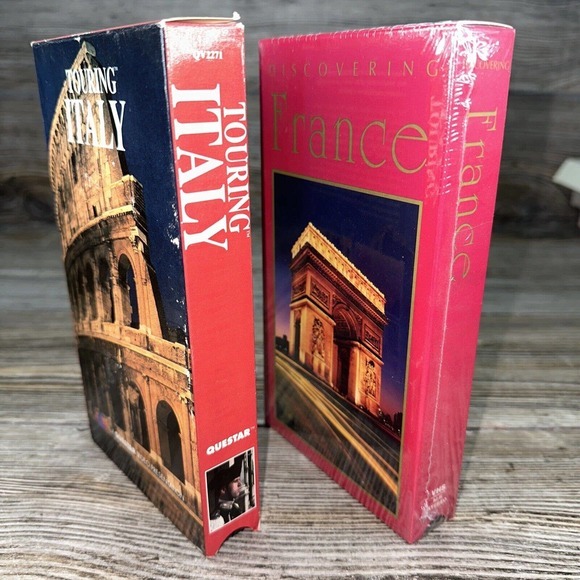 VHS Travel Lot - Touring Italy (VHS, 1998) & New In Package Discovering France - Picture 3 of 4